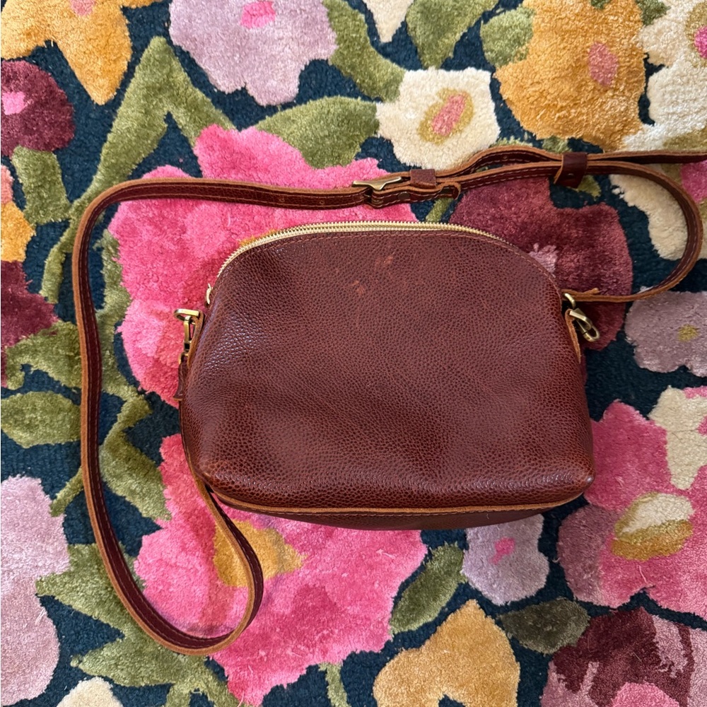Portland Leather Large Eclipse Crossbody in Nutmeg